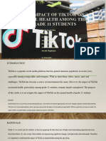 The Impact of Tiktok On Mental Health Among The Grade 11 Students