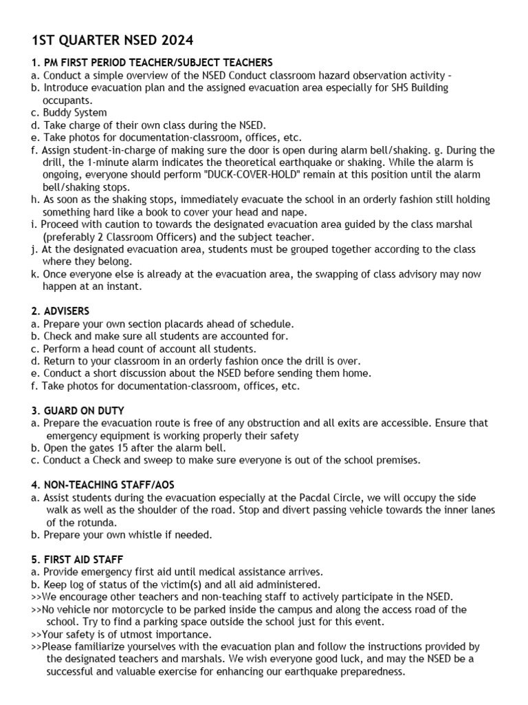 1ST QUARTER NSED 2024 Reminders PDF