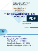 Thiết Kế Mạch Khuếch Đại Dùng Fet