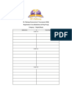 Approved Registration Form Tournament