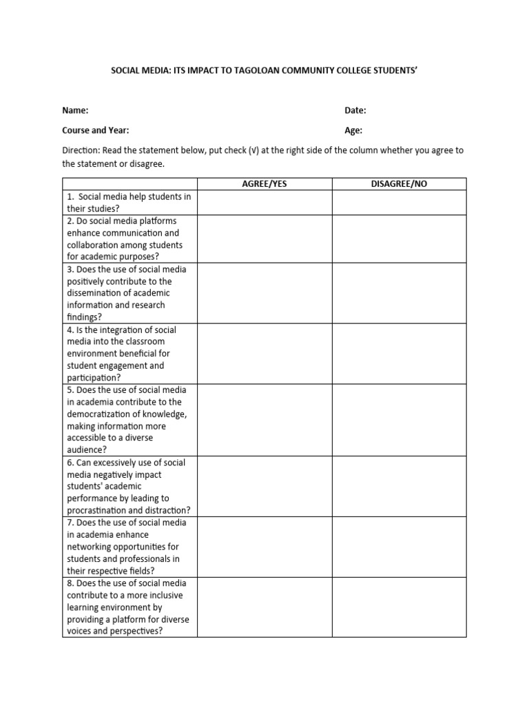 Impact of Social Media on Academic Performance | PDF