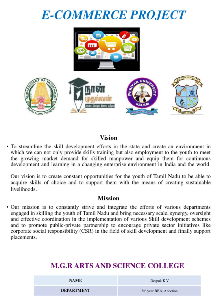 E Commerce Project Naan Mudhalvan Download Free PDF Websites Milk