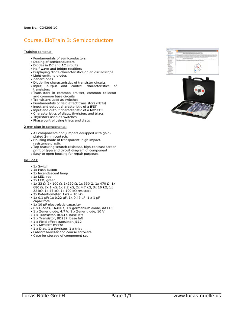 AA113 Diode in EloTrain Course | PDF
