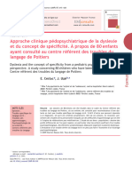 Approche Clinique Pédopsychiatrique de La Dyslexie