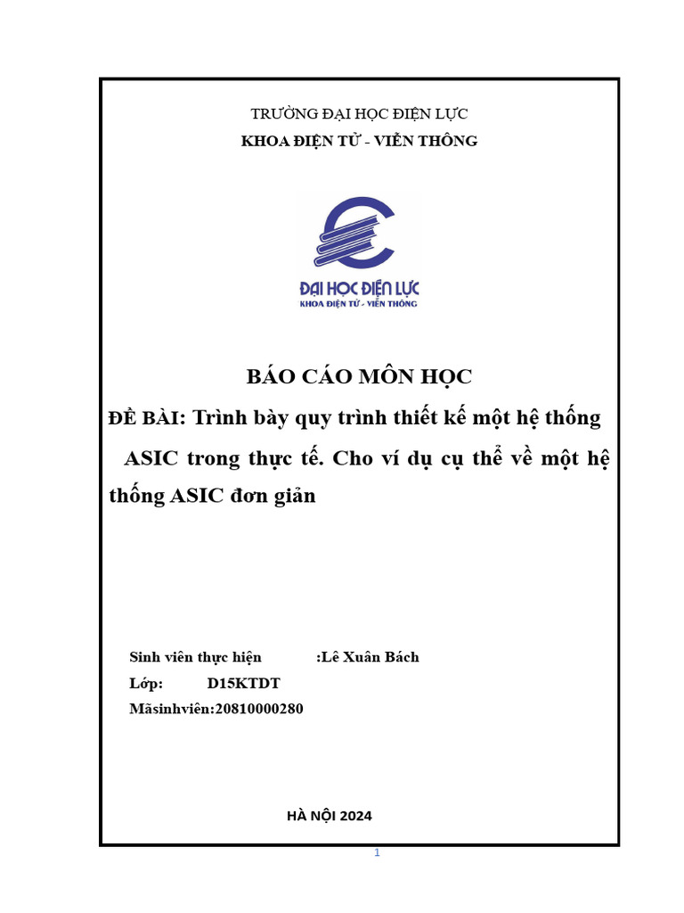 thiết kế ASIC | PDF