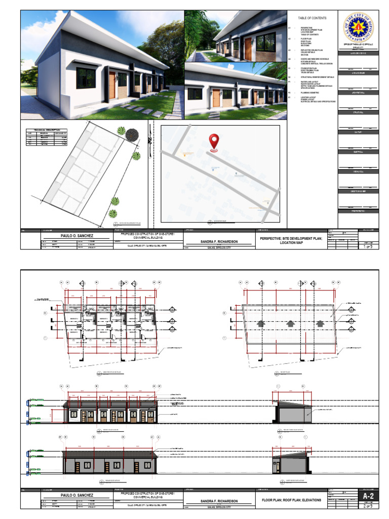 One-Storey Commercial Building Plans | PDF | Civil Engineering ...