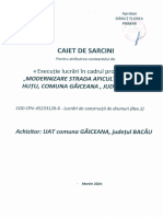 Caiet de Sarcini - Lucrari - Str. Apicultorilor PDF