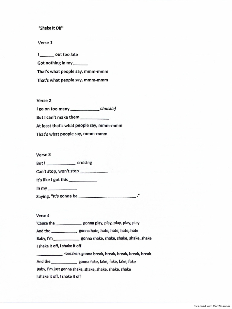 Shake It Off | PDF