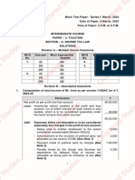 CA Intermediate PAPER - 3 TAXATION MTP Series 1 Suggested Answers