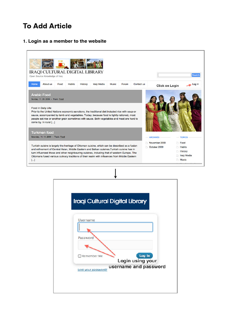 Guide for Members: Adding Articles | PDF
