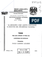 El Municipio Como Agente Propulsor e Inductor Del Desarrollo Nacional