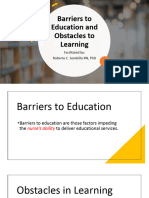 c. Barriers to Education and Obstacles to Learning