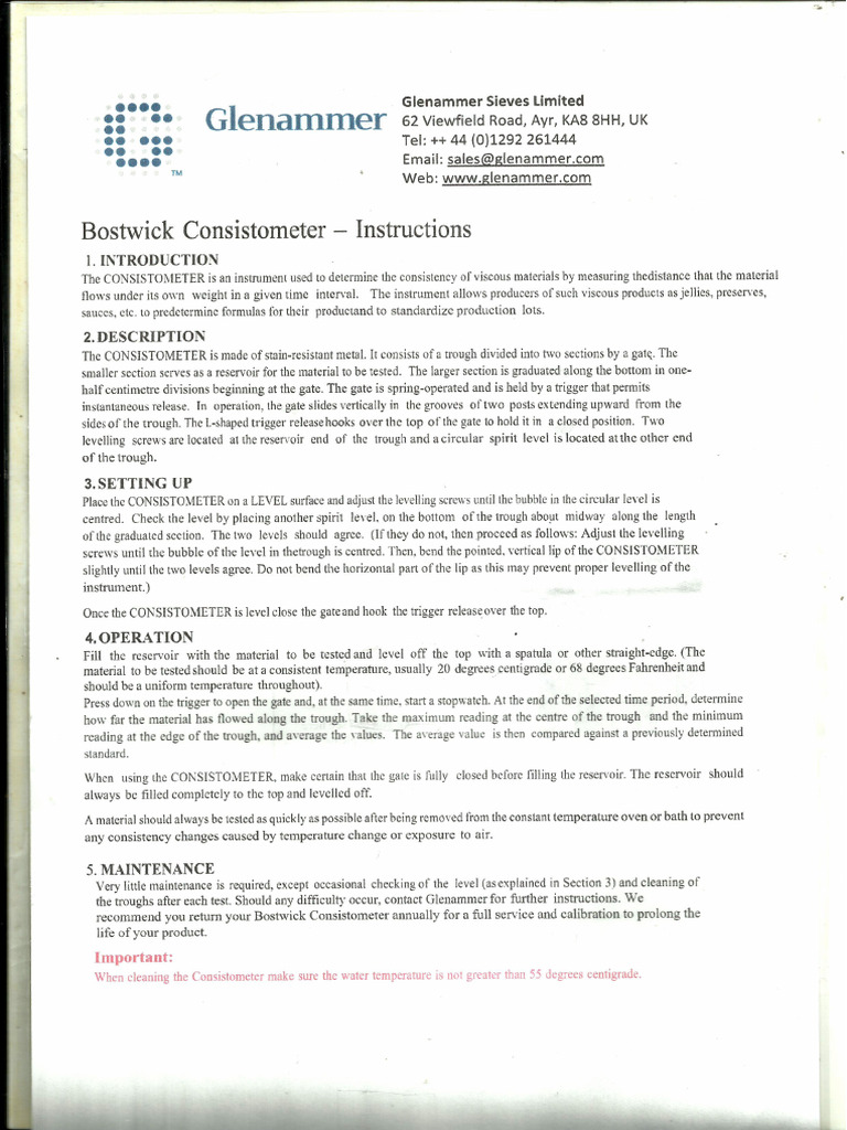 Consistometer 1 | PDF