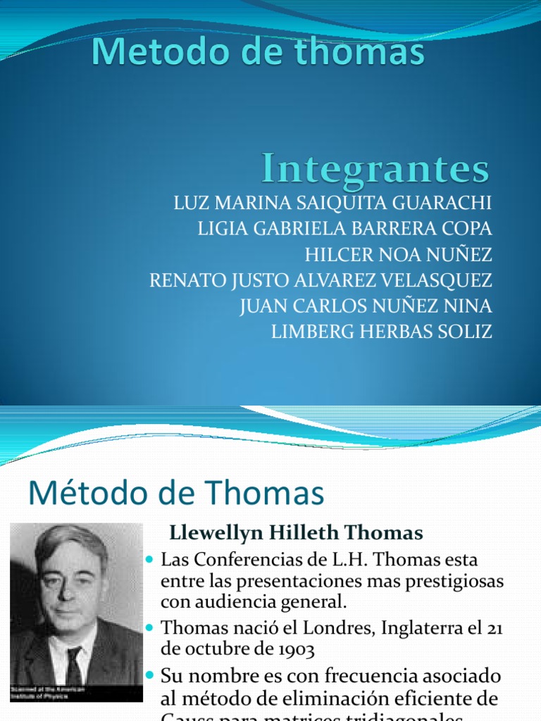 Algoritmo de Thomas para Matrices Tridiagonales | PDF | Matriz ...