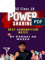 Power Sharing Padhai Ak Mazza Notes 2024