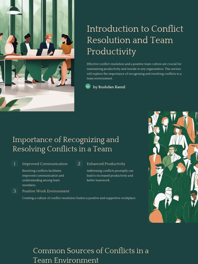 Conflict Resolution for Team Productivity | PDF | Collaboration | Team ...