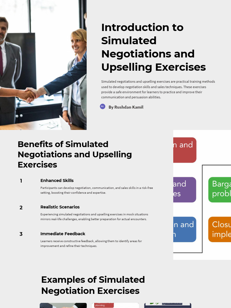 Simulated Negotiations & Upselling Training | PDF | Negotiation ...
