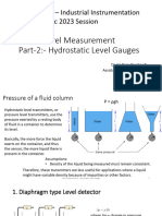 Level Measurement Part 2 Hydostatic Type Level Gauges