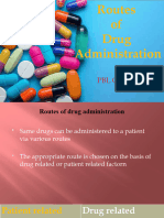 Routes Of Drug Administration