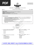 FT 1 RM Phase - 4 Code - D Que Paper @cet - Jee - Neet