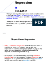 Regression Equation: Independent Variable Predictor Variable Explanatory Variable Dependent Variable Response Variable