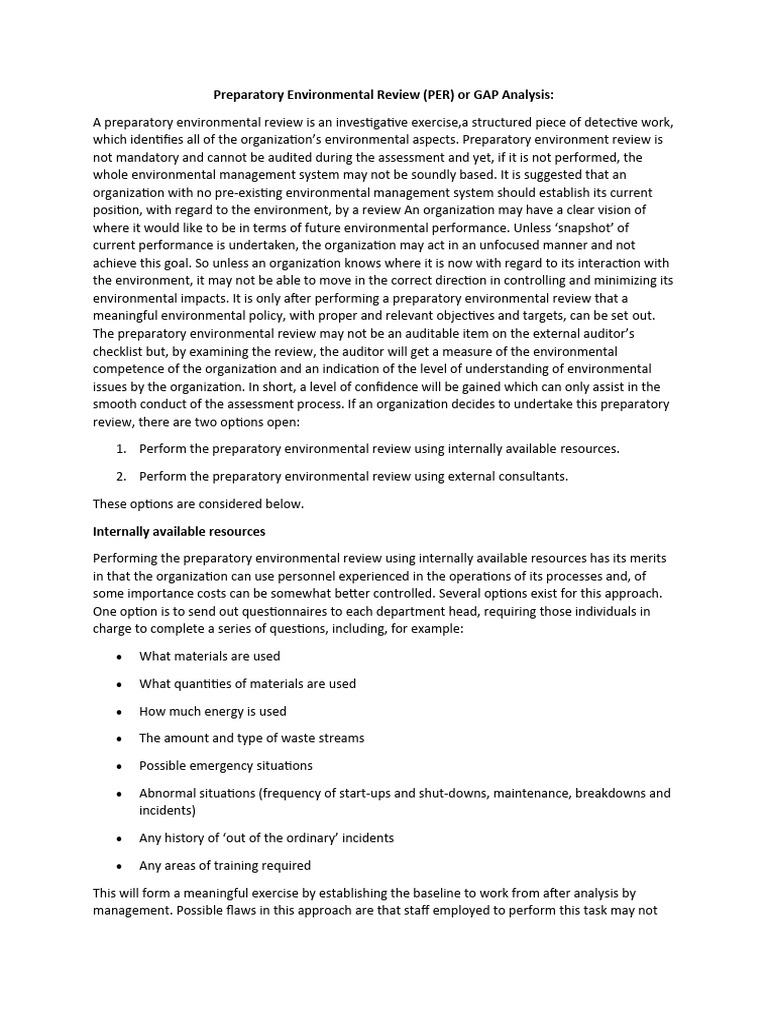Guide to Preparatory Environmental Review | PDF | Environmental Impact ...