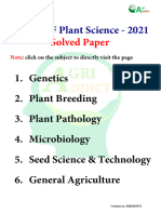 ICAR PG Plant Sciences 2021