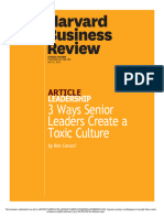 3 Ways Senior Leaders Create a Toxic Culture