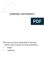 Jumping Statements