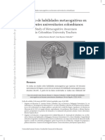 Estudio de Habilidades Metacognitivas en Docentes Universitarios Colombianos