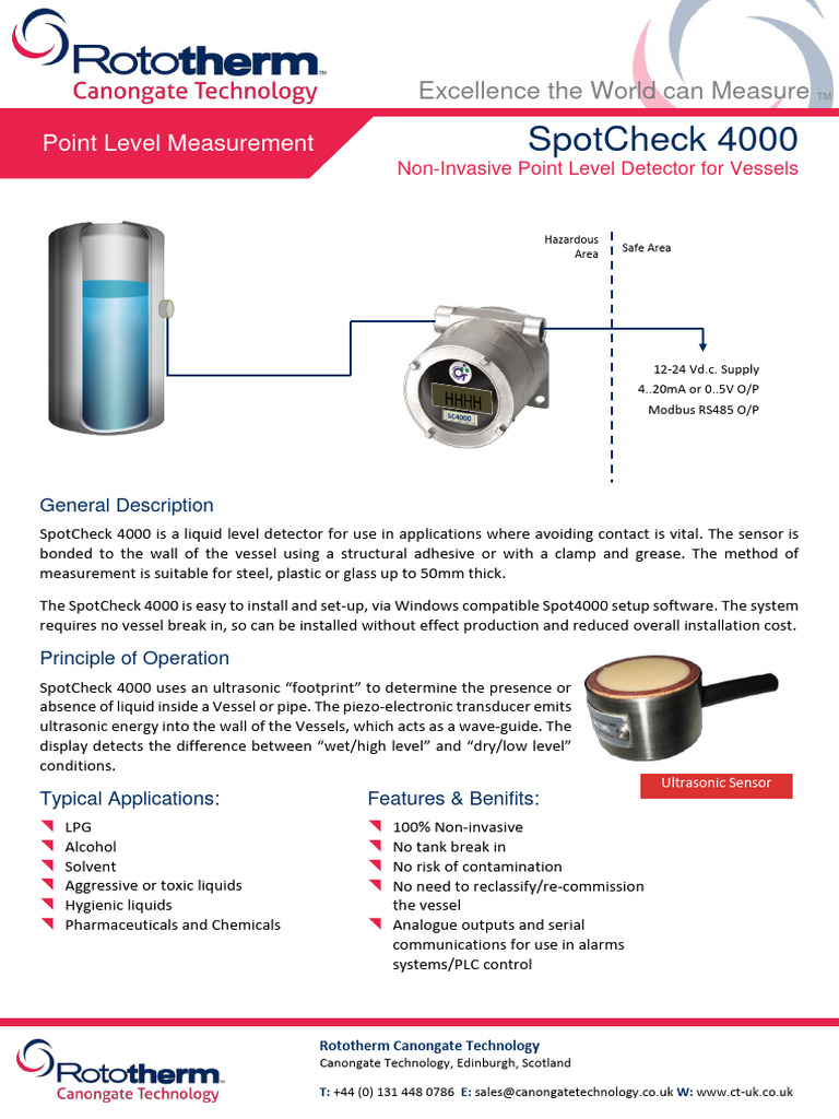 SpotCheck4000 - 2015 - Rev B | PDF | Electrical Engineering | Equipment