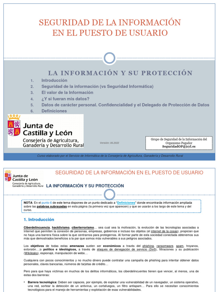 Seguridad de la Información y Protección | PDF | Seguridad | La ...