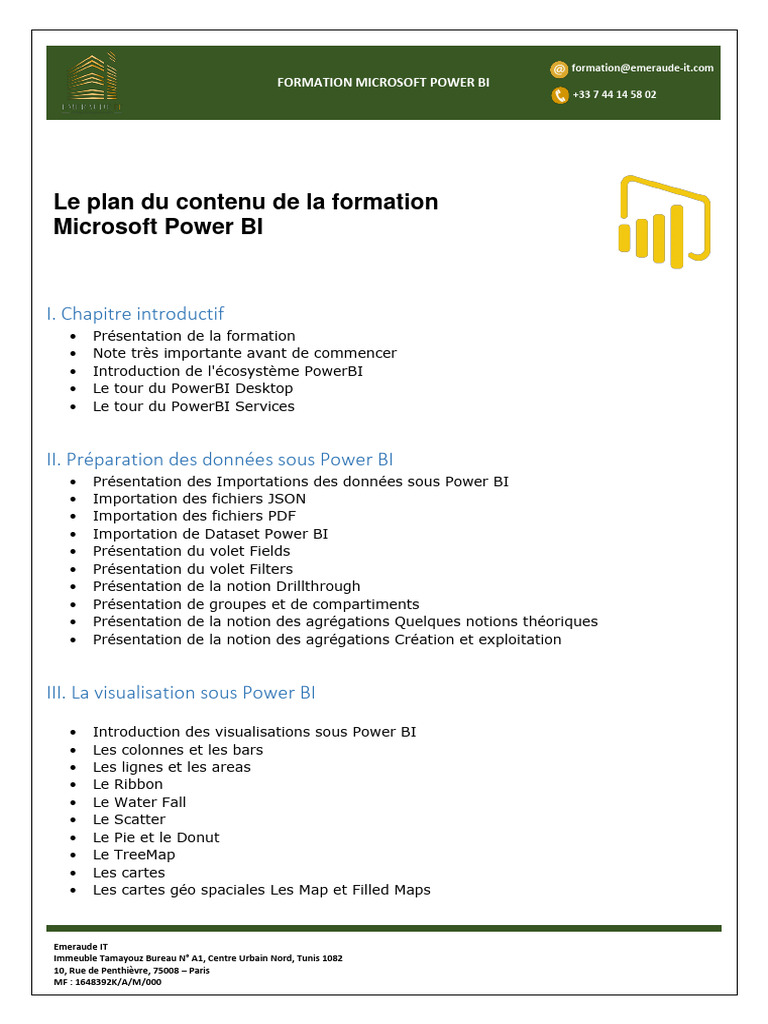 Formation Microsoft Power BI à Paris | PDF | Microsoft | Logiciel