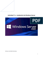 Actividad 7.1. - Instalación de Windows Server