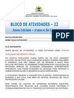 Bloco de Atividades 22 - 2º Ano e Se Liga. Contos Populares