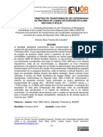 Proposta Dos Parametros de Transformacao de Coorde