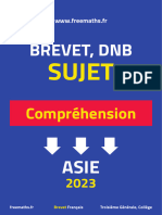 Brevet Francais Comprehension Asie 2023 Sujet