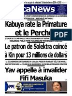 Kabuya Rate La Primature Et Le Perchoir: Le Patron de Solektra Coincé À Kin Pour 13 Millions de Dollars