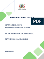 CERTIFICATE OF AUDIT & REPORT 2022-23 Mauritius 