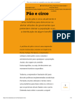 Pão e Circo - de Onde Veio A Expressão e Como Ela Se Aplica Na Atualidade