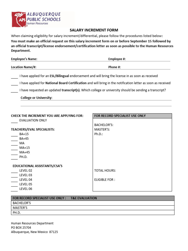 aps-salary-increment-form-pdf
