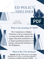 Ched Policy Guidelines