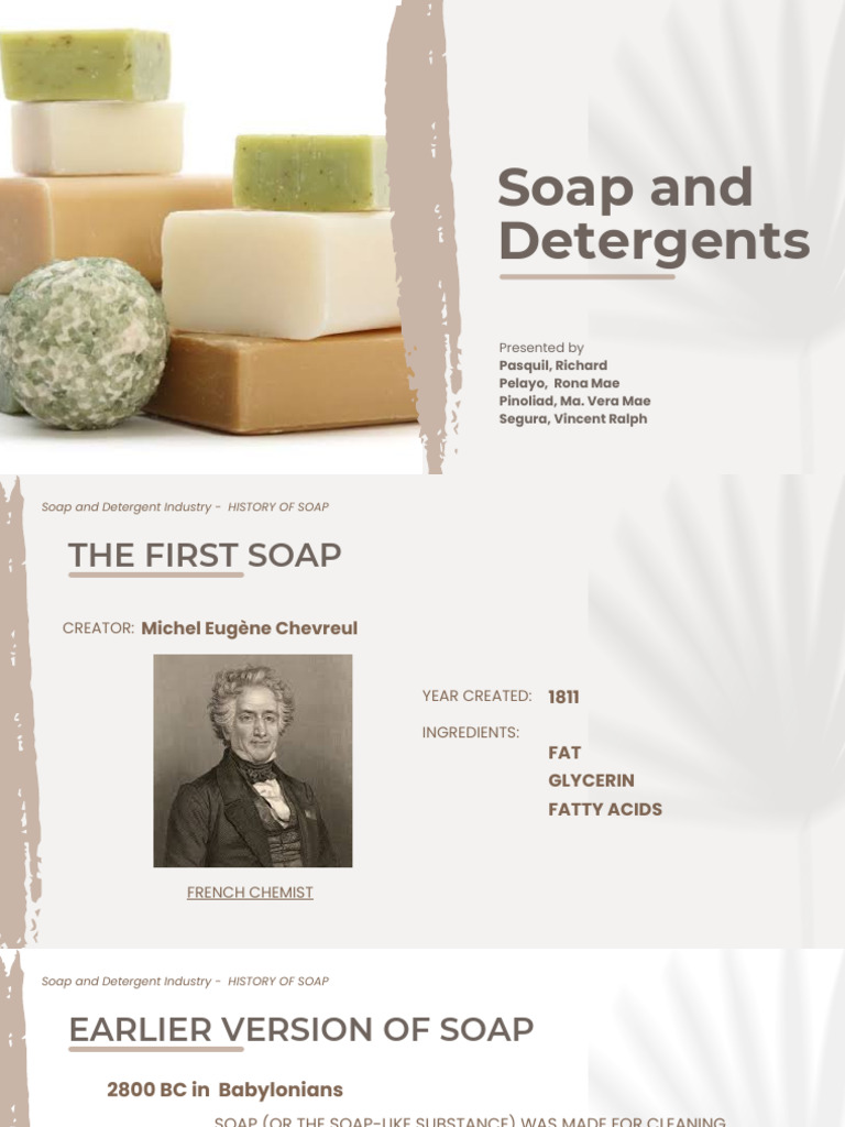Soap and Detergent - Presentation | PDF | Soap | Detergent