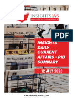 Daily Current Affairs PIB Summary 12 July 2023
