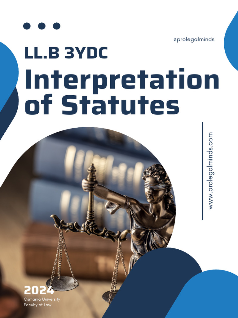 Interpretation of Statutes - ProLegalMinds | PDF | Statutory ...