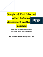 10.) Assessment Methods in Preschool