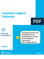 Reading and Writing - Unit 6 - Lesson 3 - Common Logical Fallacies