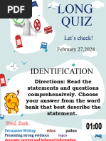 SUMMATIVE TEST Answer Key