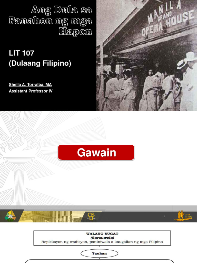 Lit 107 - Dula Noong Panahon NG Mga Hapon | PDF