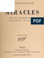 Miracles - Avec Une Introductio - Alain-Fournier